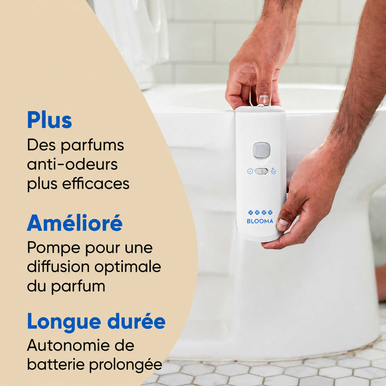 Blooma - Pack distributeur avec recharge Coton Pur Élégance